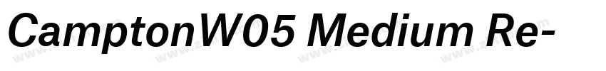 CamptonW05 Medium Re字体转换
